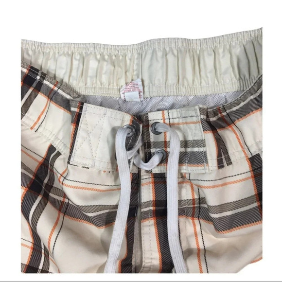 SH64 Merona Plaid Cargo Beach Swim Trunks L - Picture 3 of 6